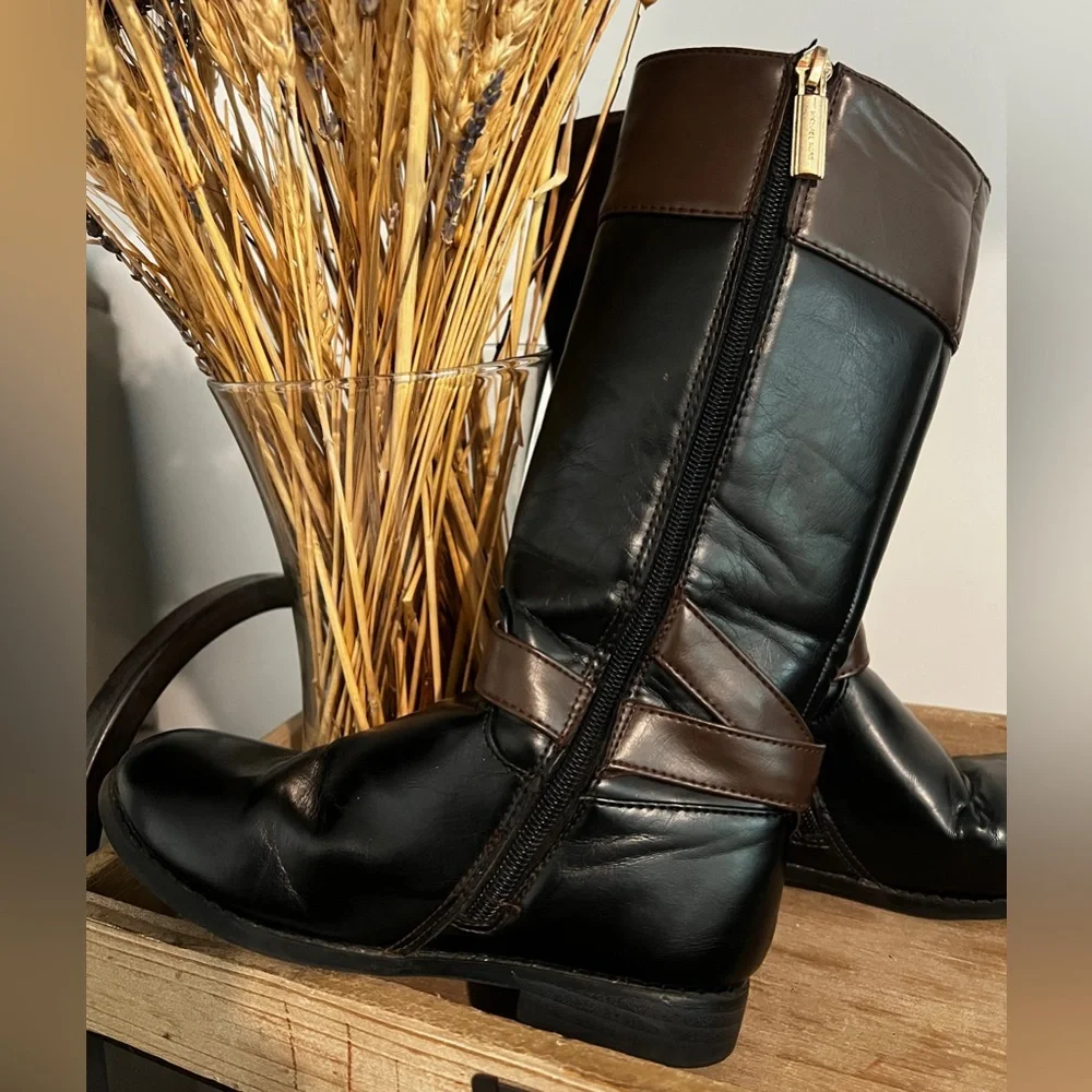 Michael Kors girls black tall boots